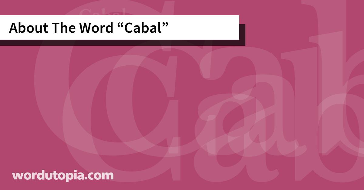 About The Word Cabal