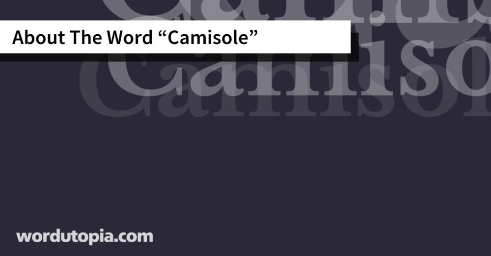 About The Word Camisole
