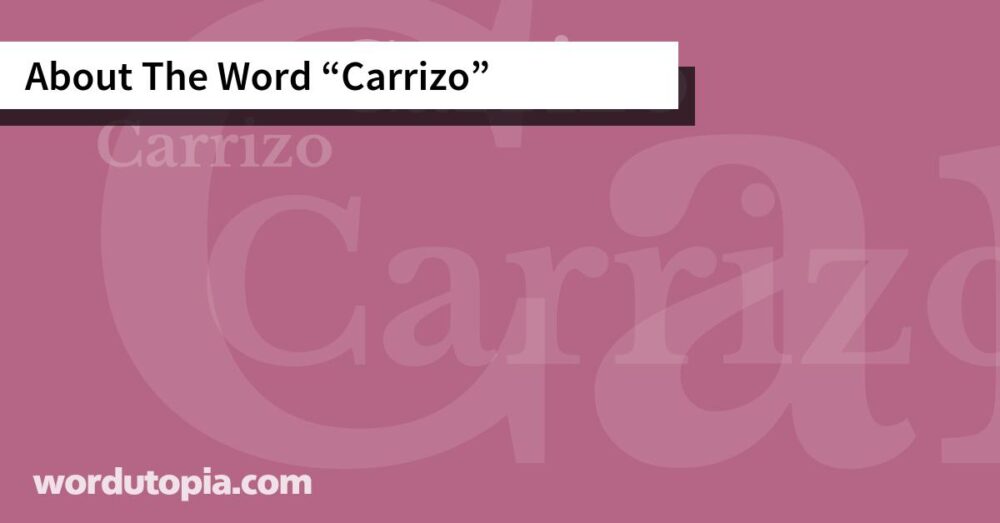 About The Word Carrizo