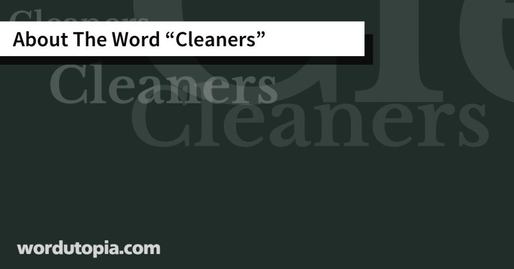 About The Word Cleaners