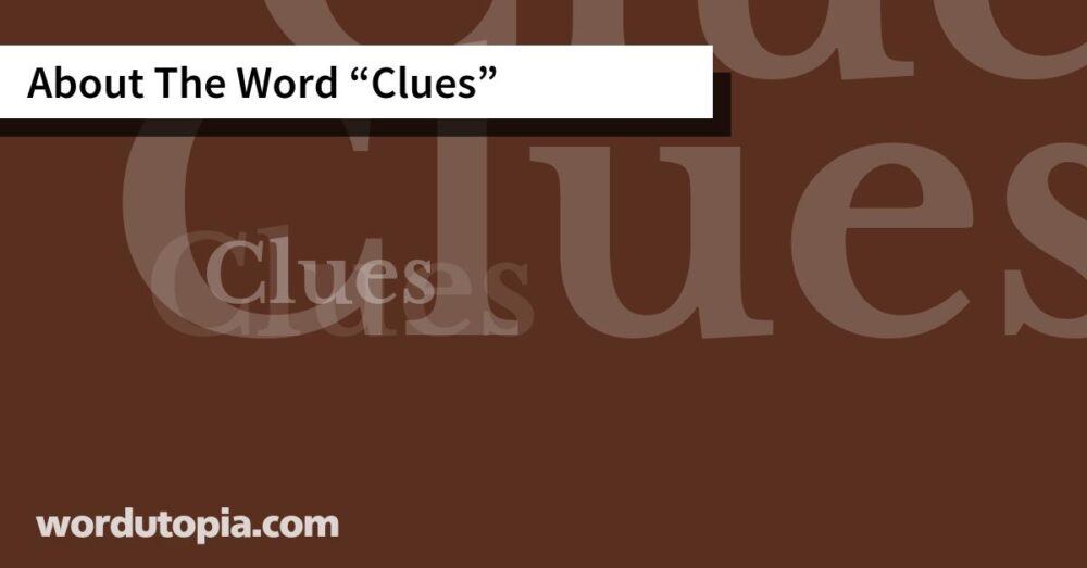 About The Word Clues