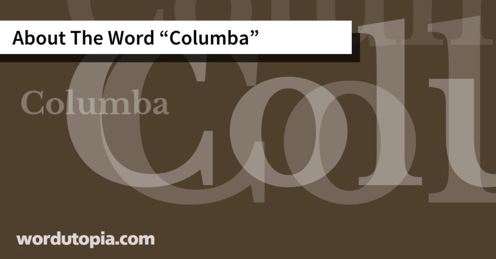 About The Word Columba
