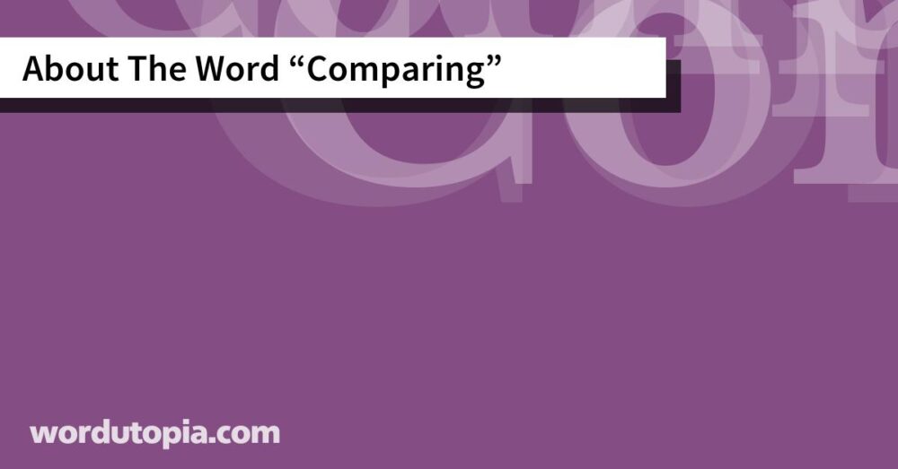 About The Word Comparing