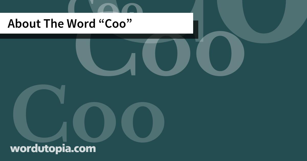About The Word Coo