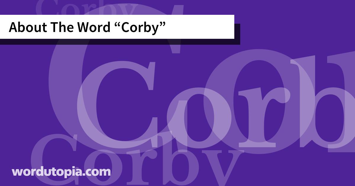 About The Word Corby