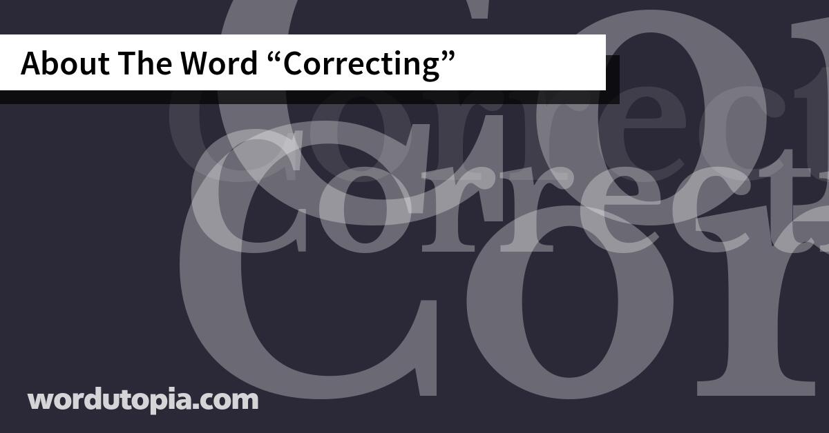 About The Word Correcting
