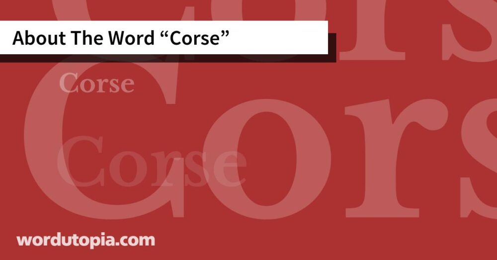 About The Word Corse