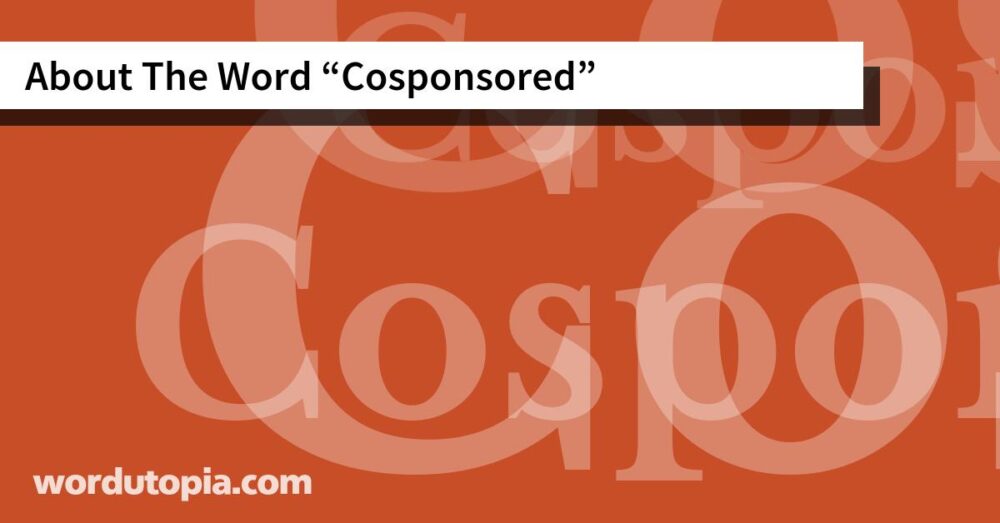 About The Word Cosponsored