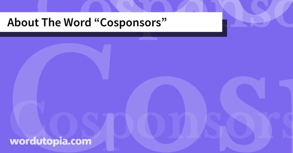 About The Word Cosponsors