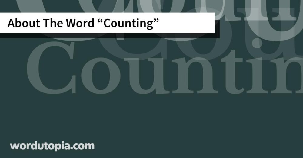 About The Word Counting