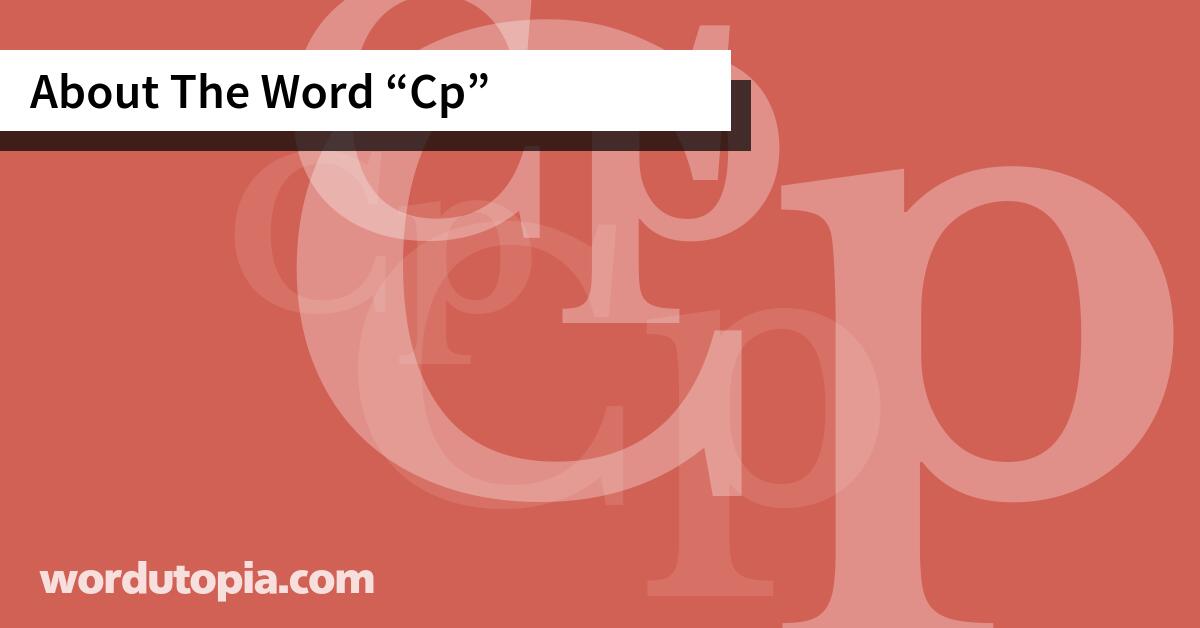 About The Word Cp