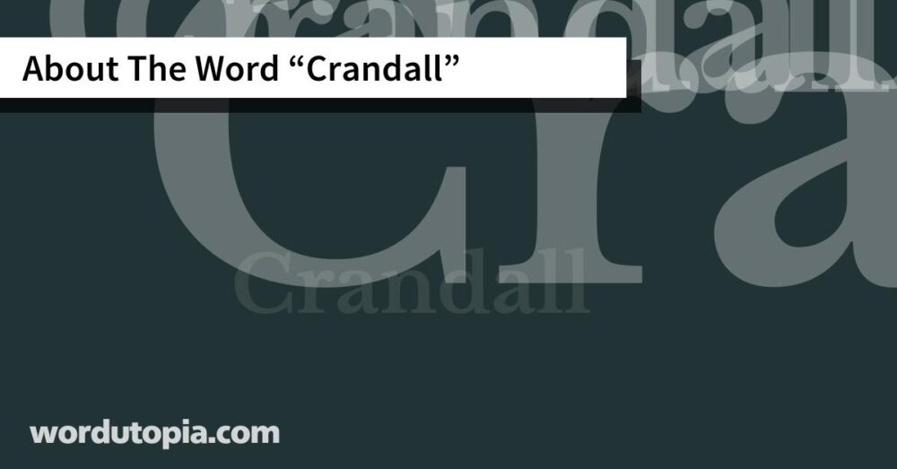 About The Word Crandall