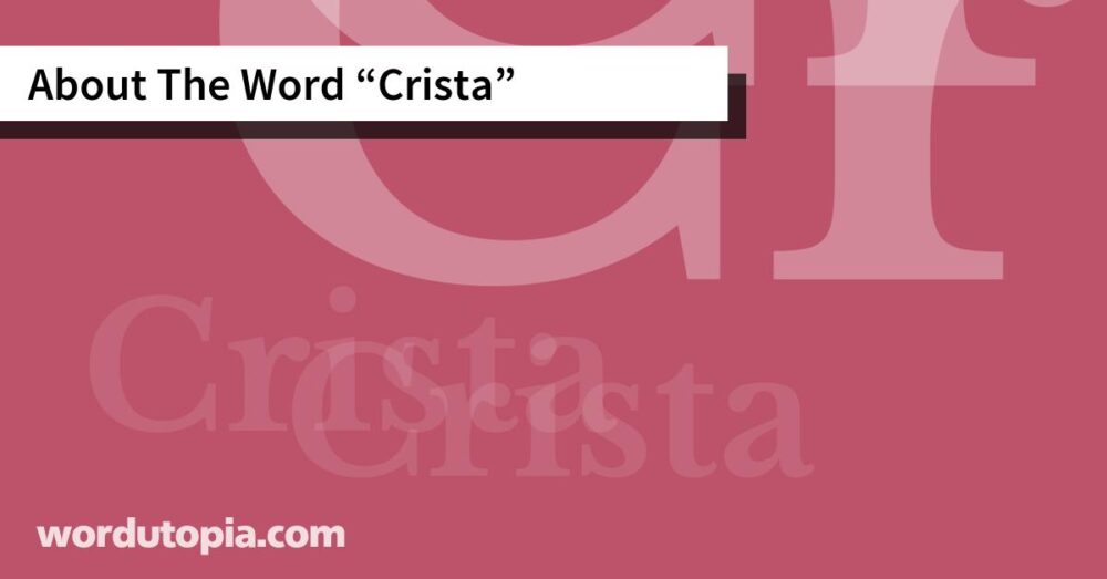 About The Word Crista