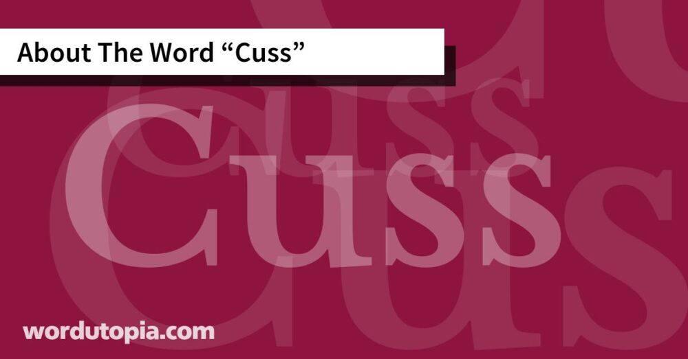 About The Word Cuss