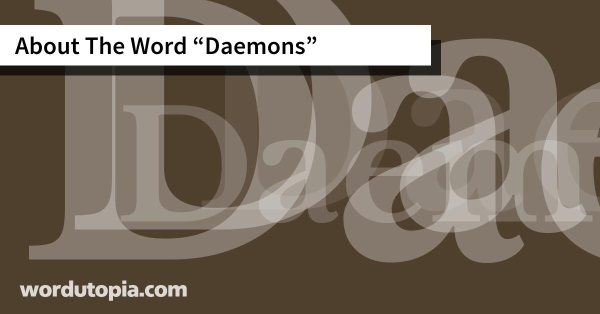 About The Word Daemons