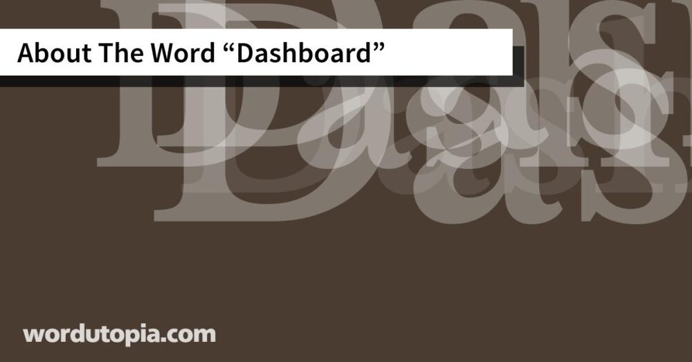 About The Word Dashboard