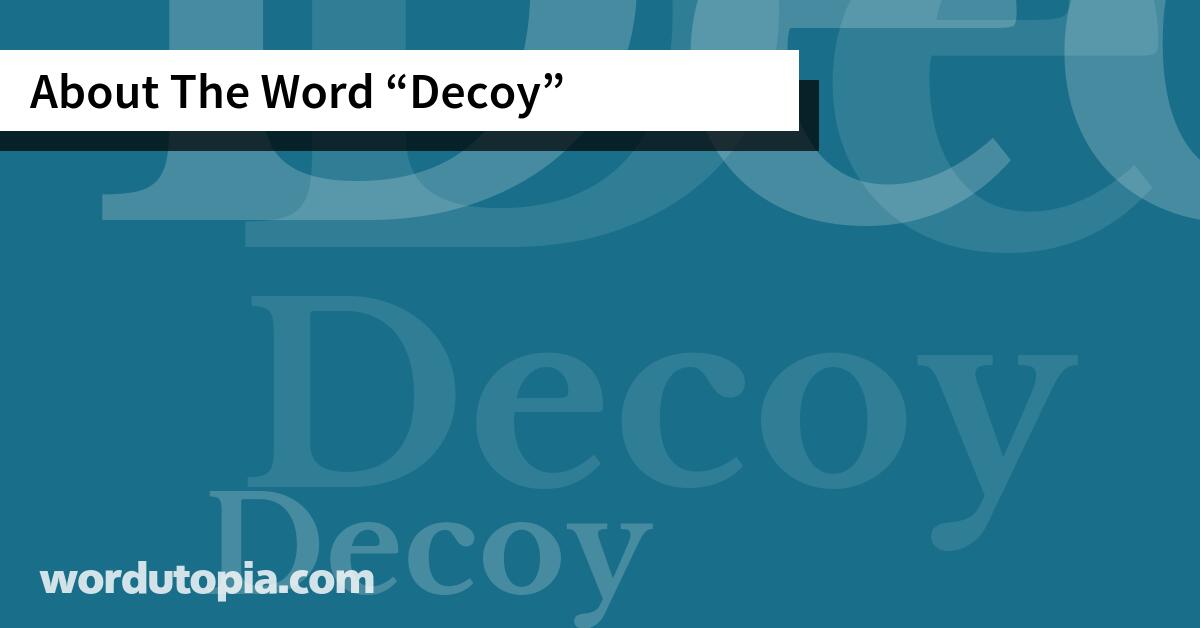 About The Word Decoy