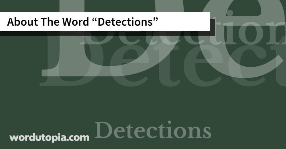 About The Word Detections