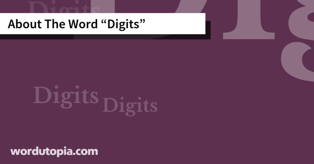 About The Word Digits