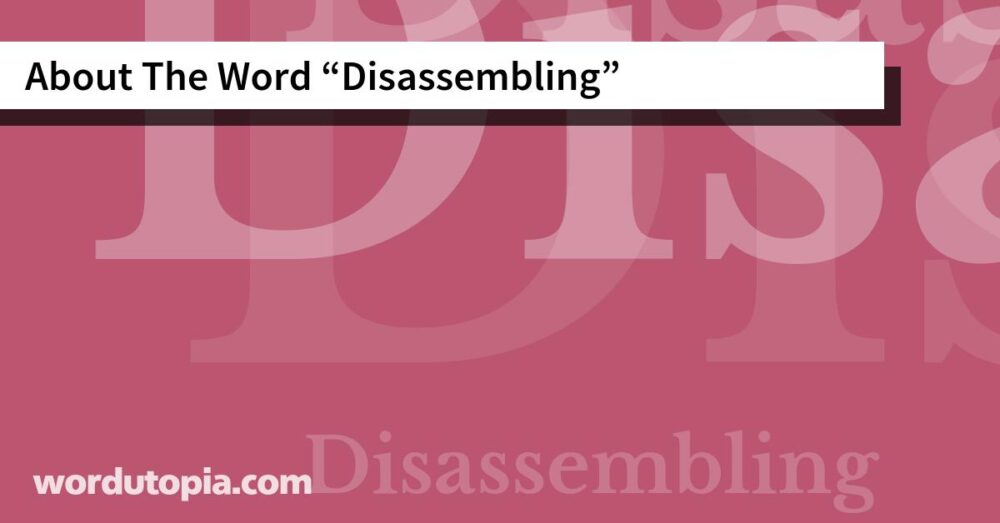 About The Word Disassembling