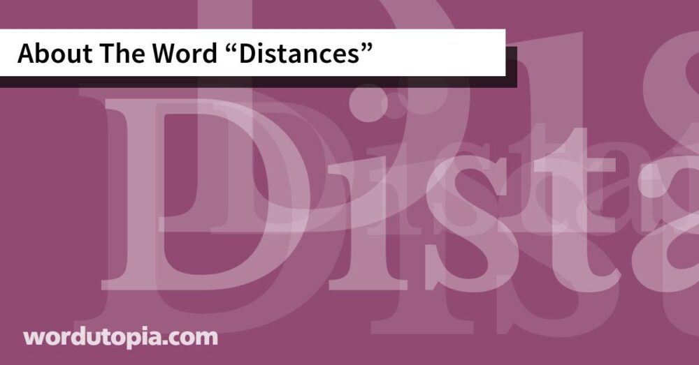 About The Word Distances