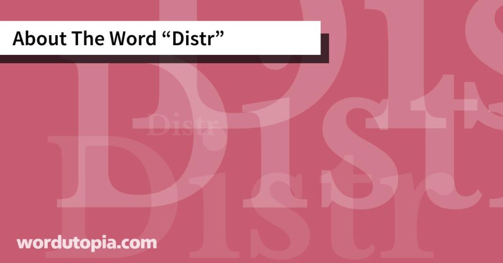 About The Word Distr