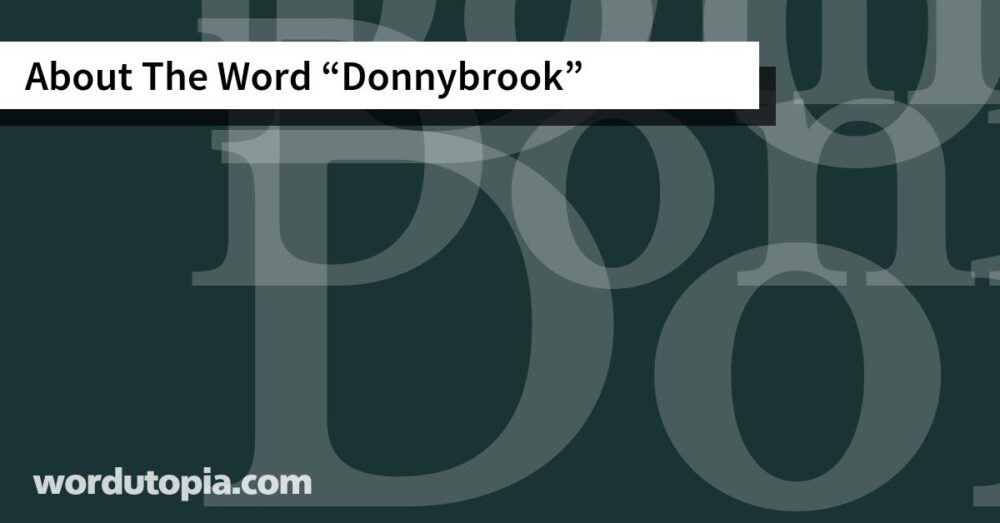 About The Word Donnybrook