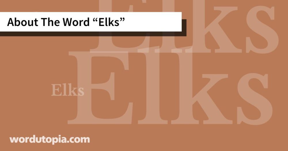 About The Word Elks