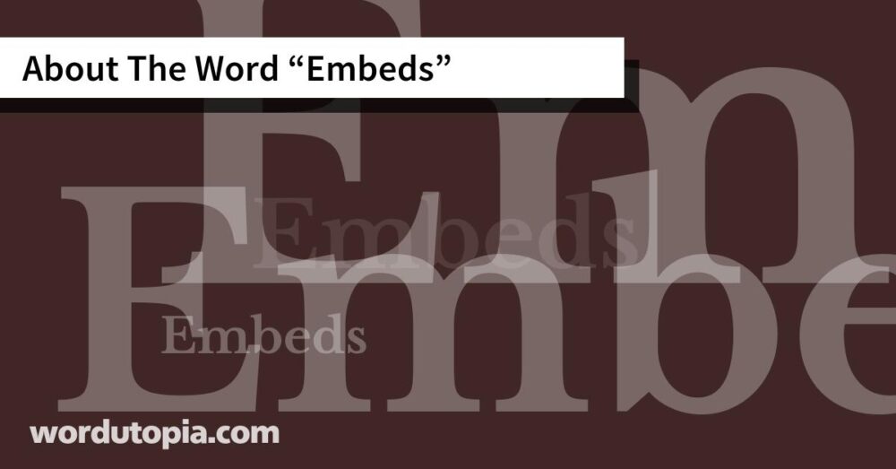 About The Word Embeds