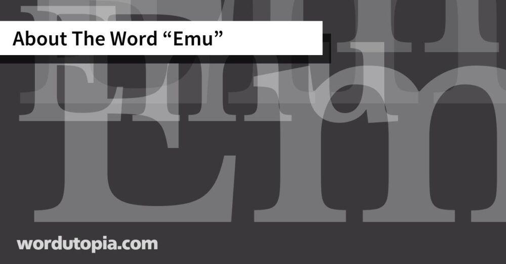 About The Word Emu