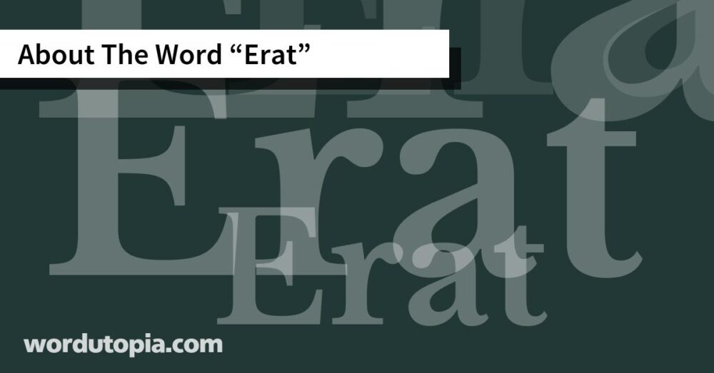 About The Word Erat