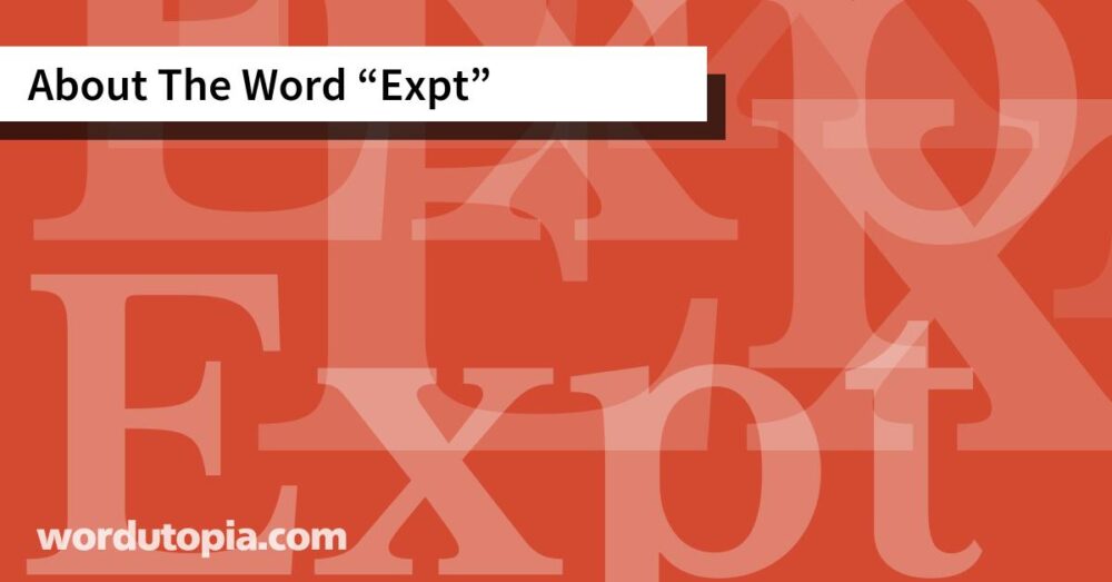 About The Word Expt