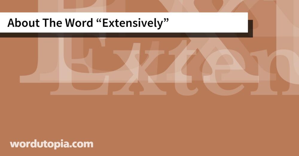 About The Word Extensively
