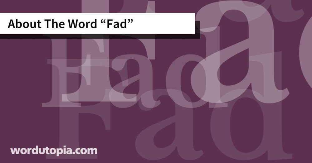 About The Word Fad