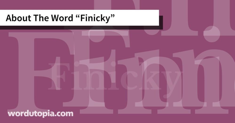 About The Word Finicky