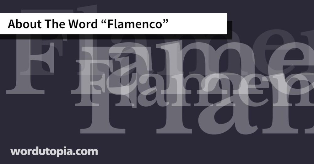 About The Word Flamenco