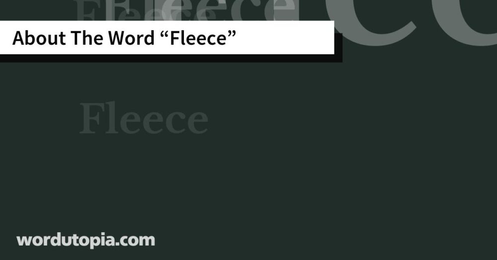 About The Word Fleece