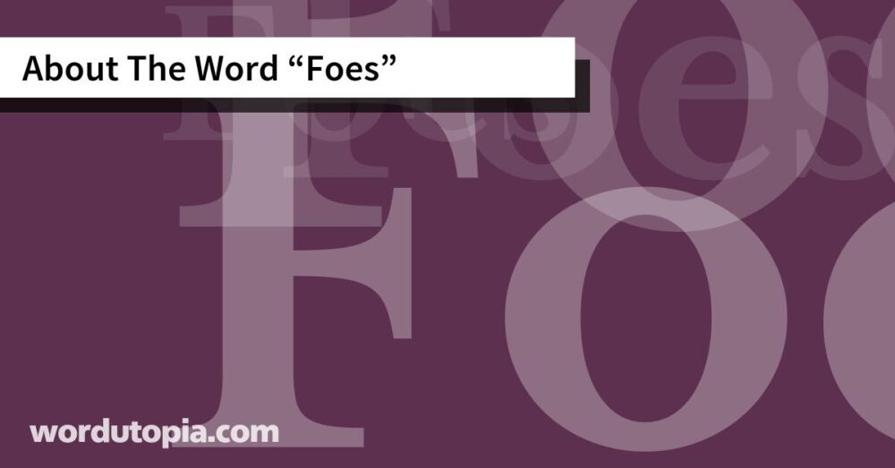 About The Word Foes