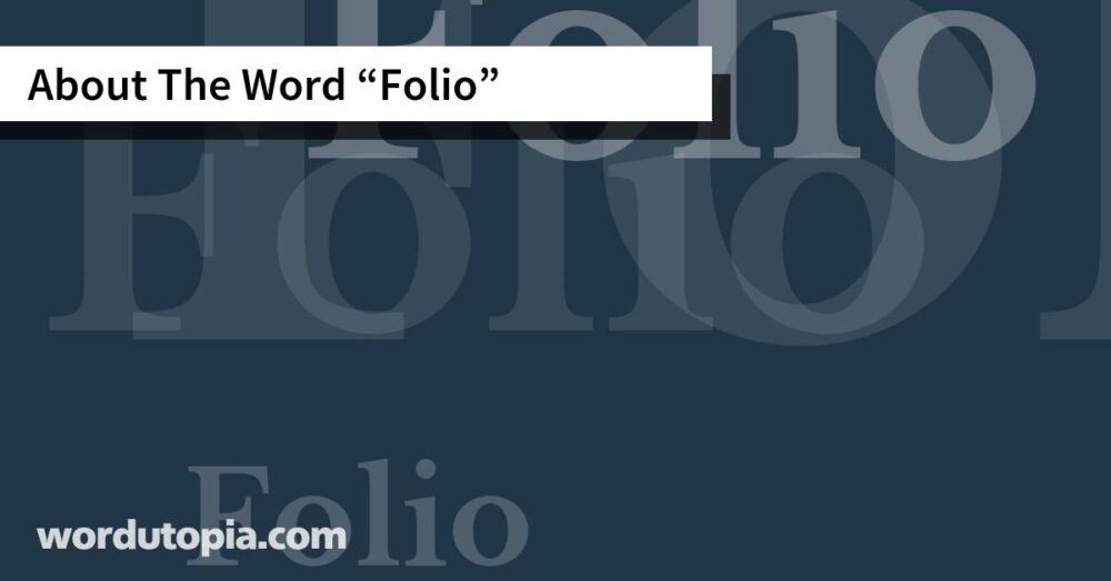 About The Word Folio