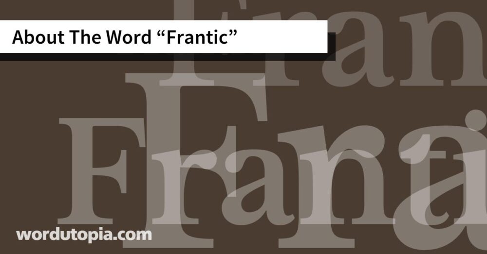 About The Word Frantic