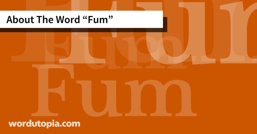 About The Word Fum