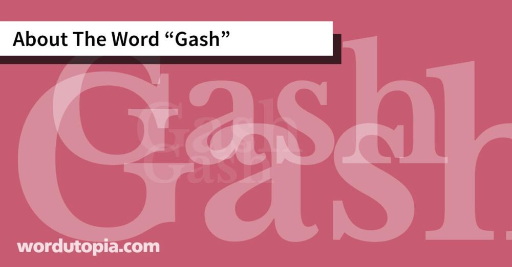 About The Word Gash