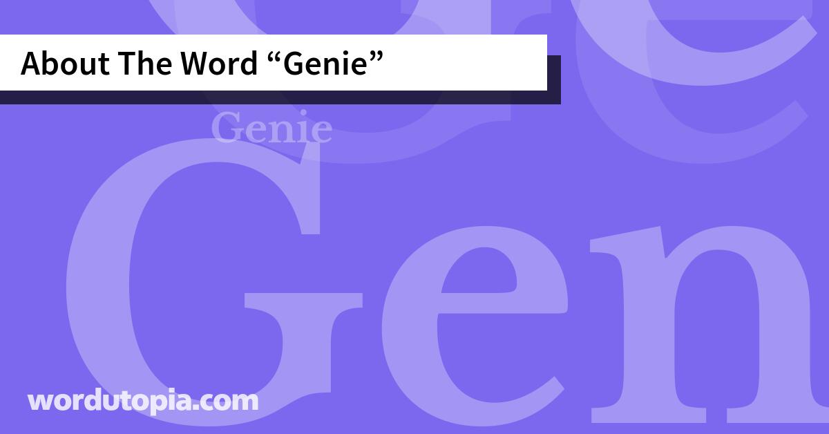 About The Word Genie