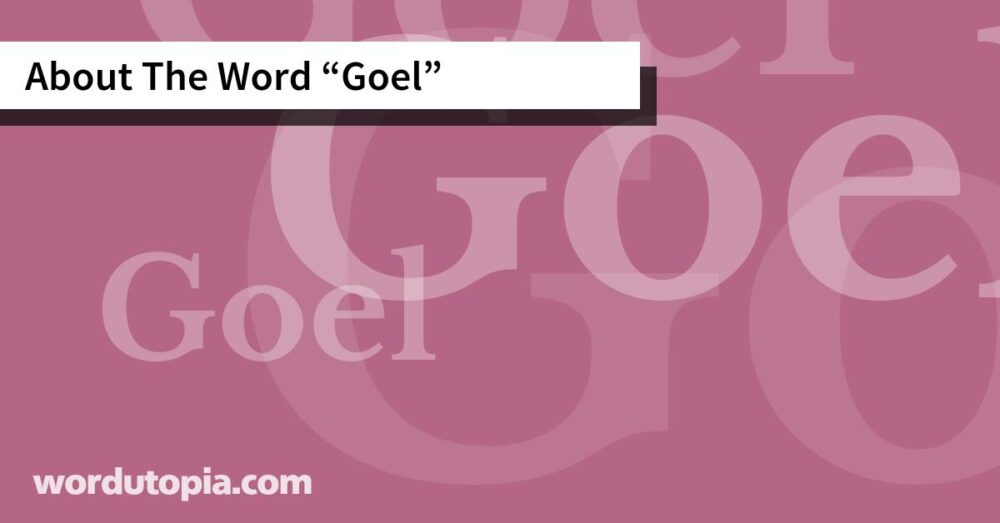 About The Word Goel