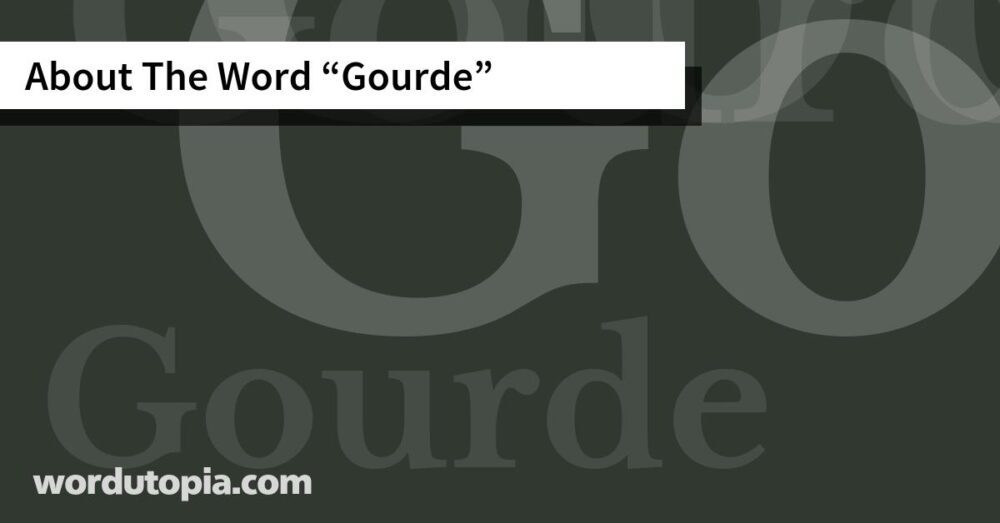 About The Word Gourde