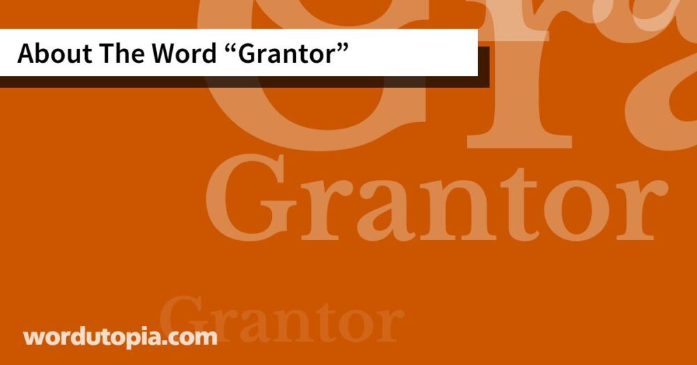 About The Word Grantor