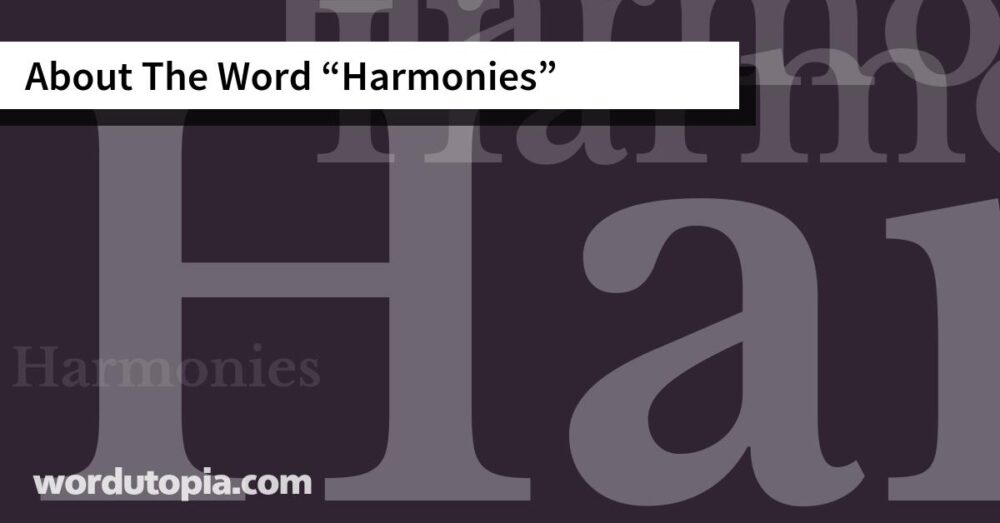 About The Word Harmonies
