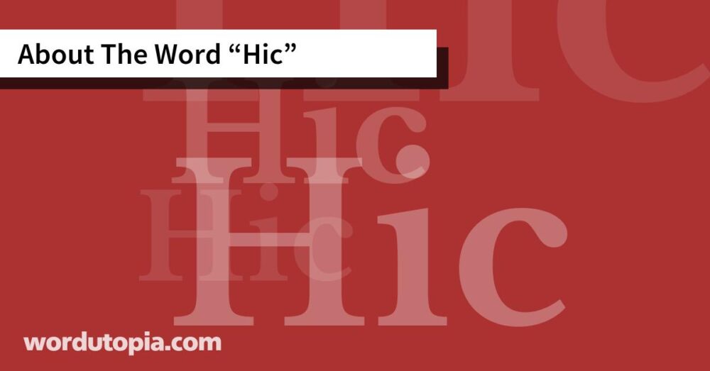 About The Word Hic