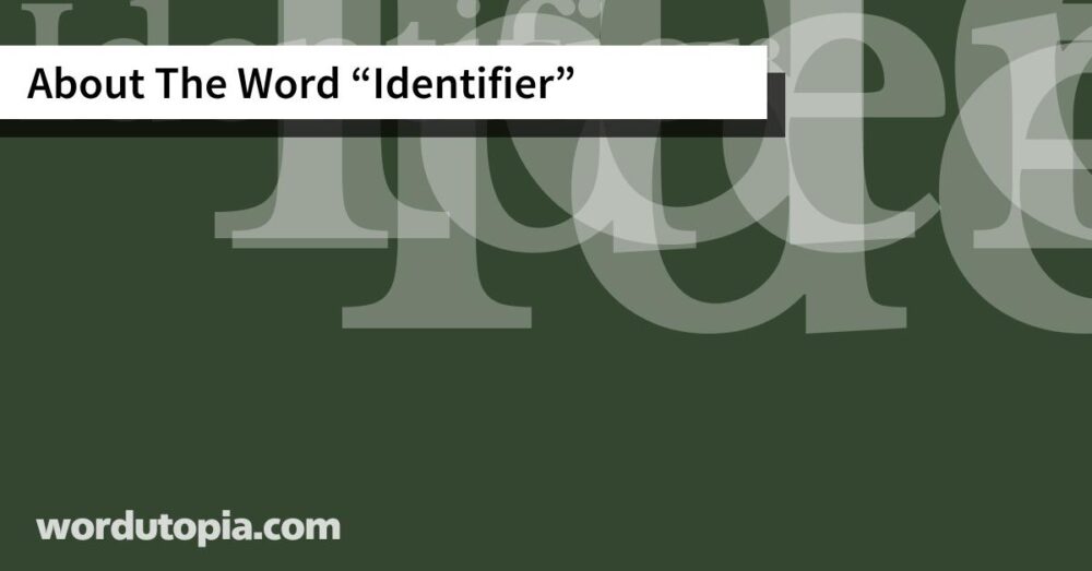About The Word Identifier