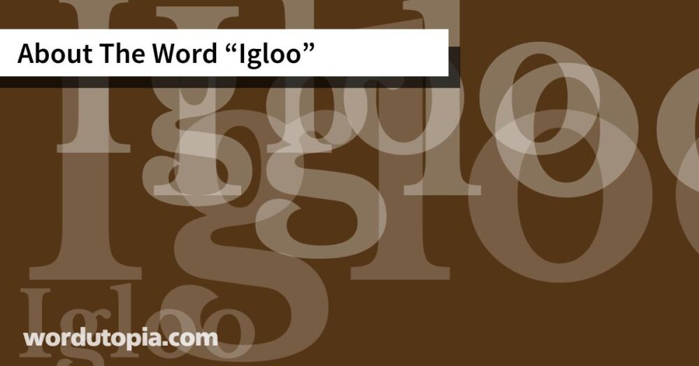 About The Word Igloo